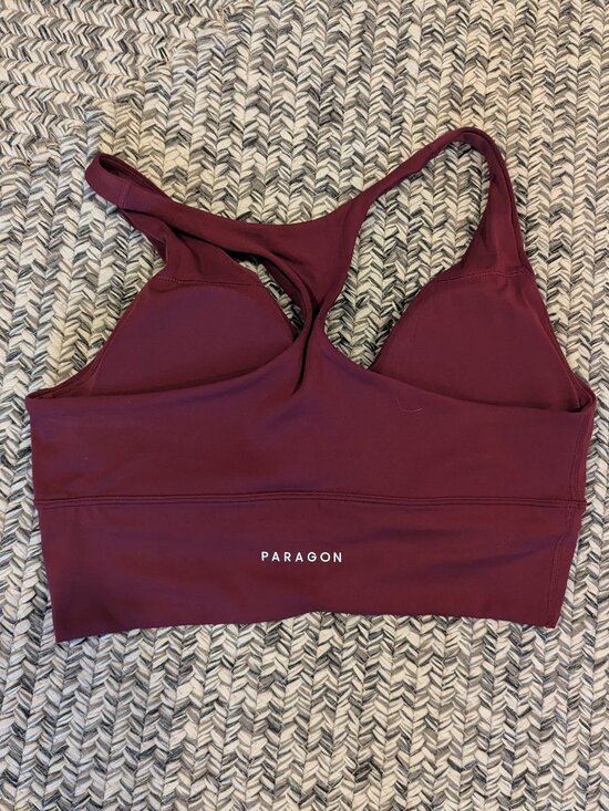 Paragon Fitwear Reluna Ruched Bra in Red Velvet Size L - Picture 3 of 4